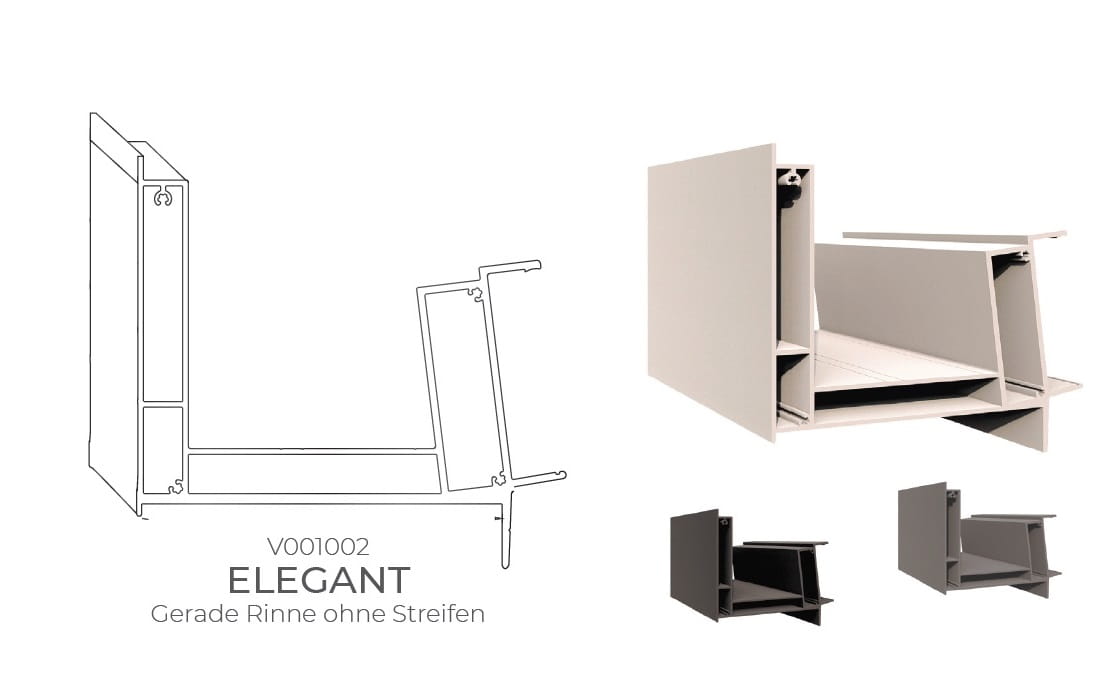Rinne elegant ohne Streifen